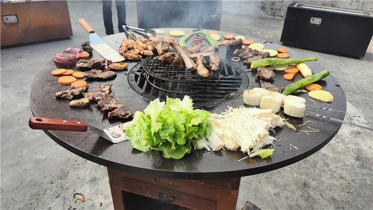 Commerical Outdoor Korean BBQ Grill Table