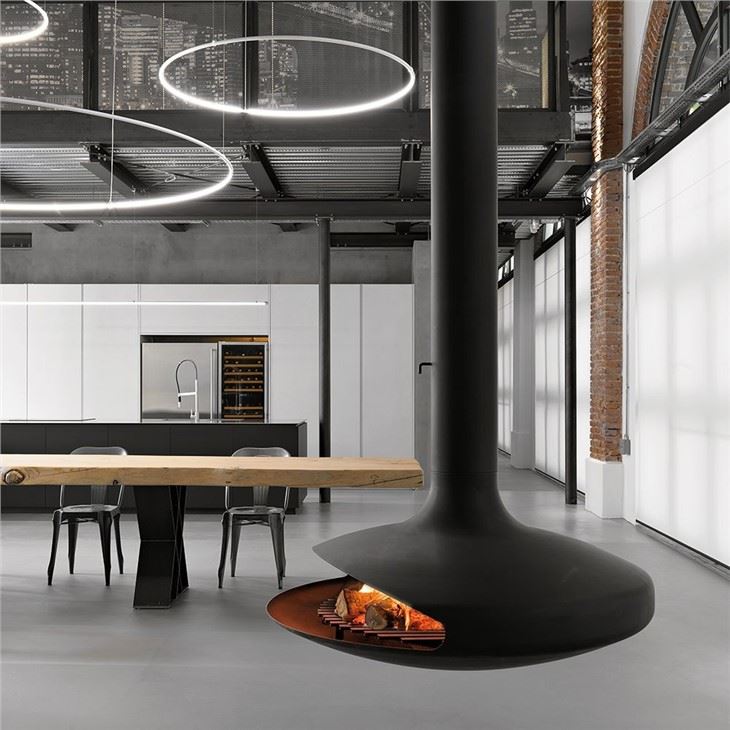 Hanging Wall Fireplace Fire Place Ball