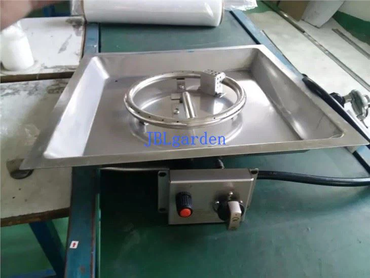 304 Stainless Square Gas Fire Pit Kit