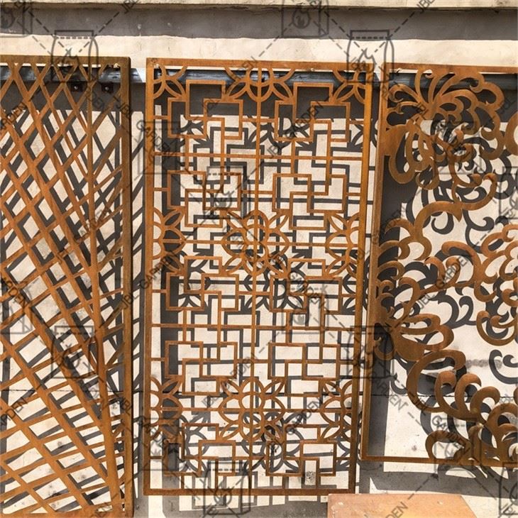 Corten 스틸 스크린 세트