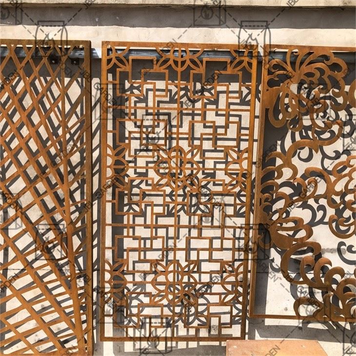 Corten Steel Screen Set