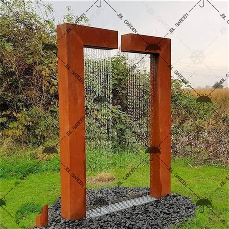 Corten 강철 물 기능 분수