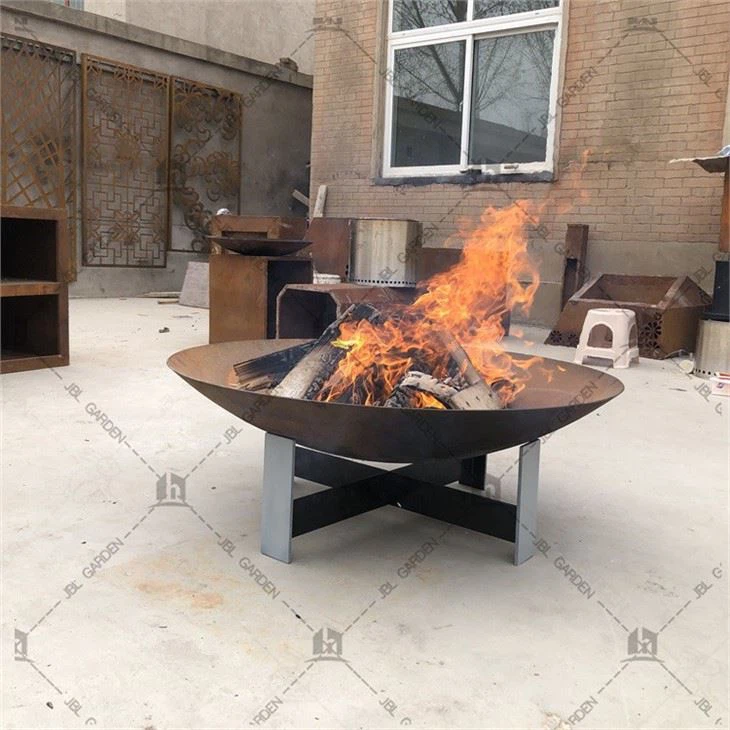 Outdoor BBQ Corten Steel Fire Pit Table