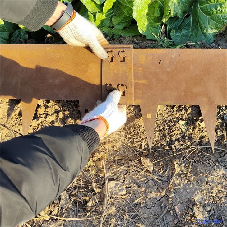 영구 강철 잔디 테두리