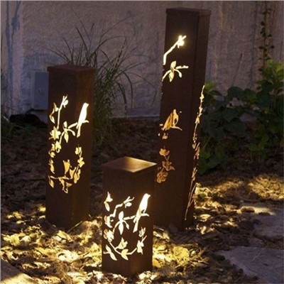 코르텐 스틸 가든 조명 정원 금속 장식품