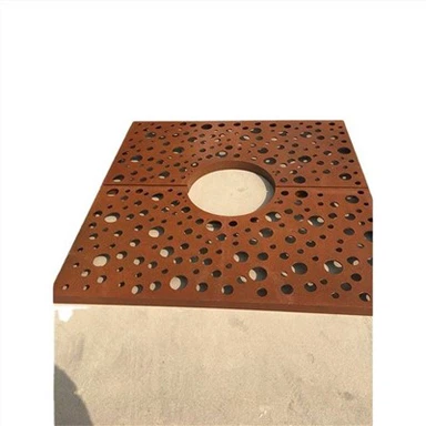 나무 덮개 Corten 강철 나무 격자
