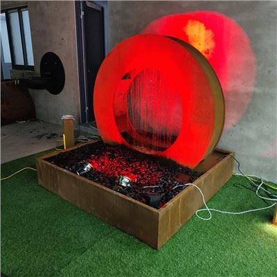 코르텐 스퀘어 워터 (Corten Square Water Feature with Fountain)