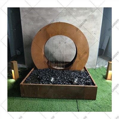 Corten 강철 수영장 분수와 폭포