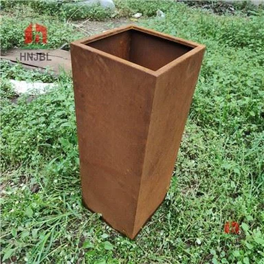 Corten 스틸 테이퍼 트로프 화분
