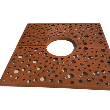 Corten 스틸 트리 그릴 스퀘어