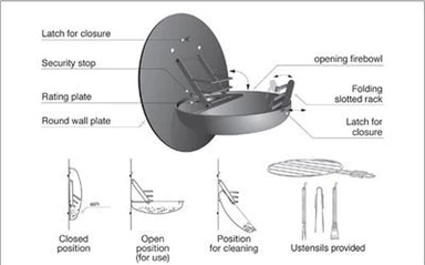 접이식 벽걸이 형 바베큐 그릴