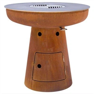 야외 요리 Corten 강철 벽난로 바베큐 그릴