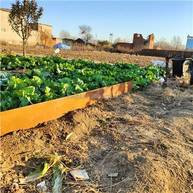 풍화된 "corten" 강철 테두리