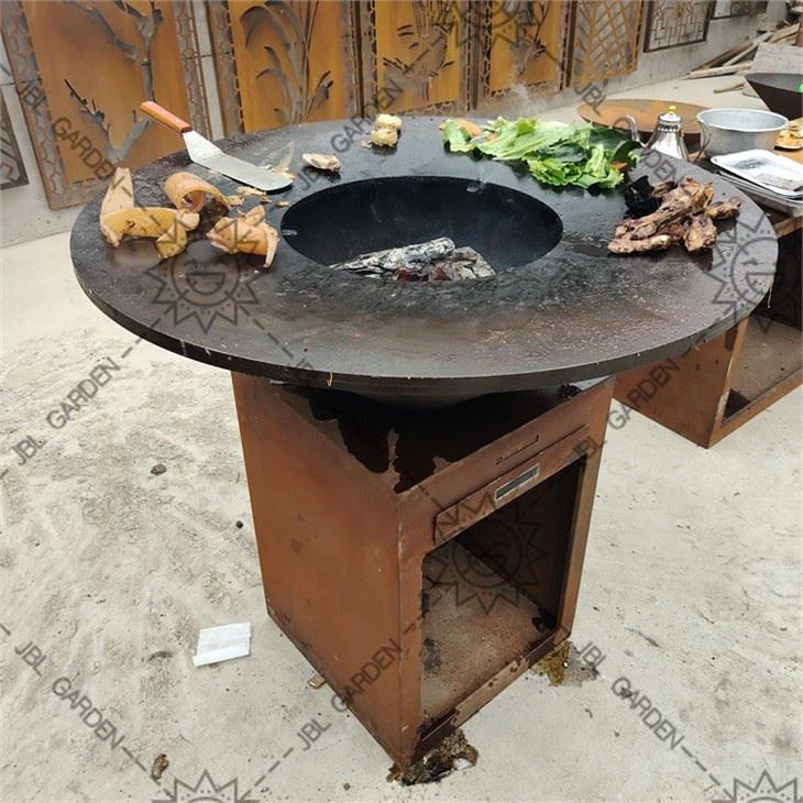 Wood Burning Metal Barbecue