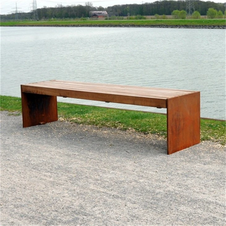 Bench Made Of Steel And Wood