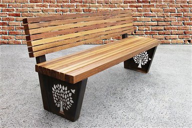 Corten 강철 벤치 다리