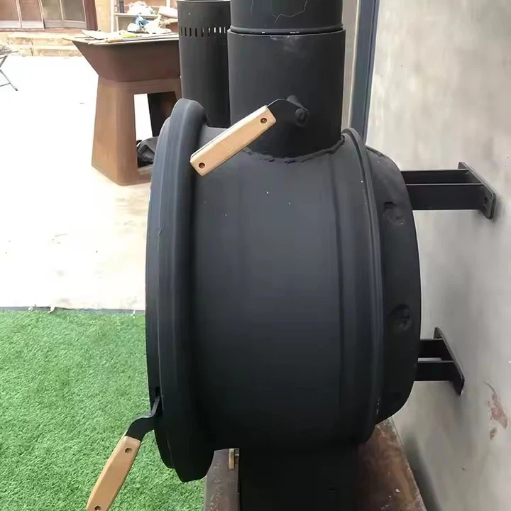 Black Hanging Round Fireplace