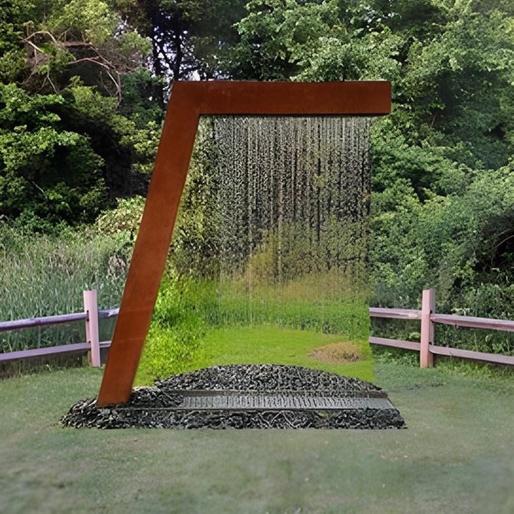 Corten 강철 물 장식