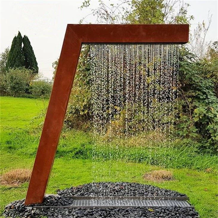 Cube Water Fountain With LED Lights