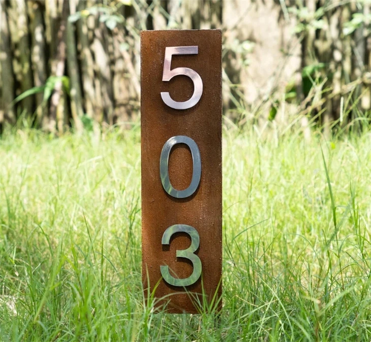 Metal Address Sign For Yard