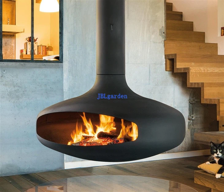 Modern Hotel Villa Hanging Fireplace
