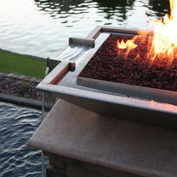 Outdoor Gas Firepit With Water Propane