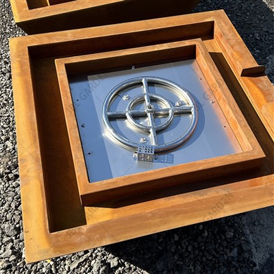 Corten 강철 불과 물 그릇