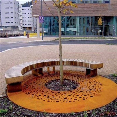 튼튼한 코르텐 강철 나무 창살