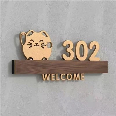 금속 미니멀리즘 & 사랑스러운 도어 사인