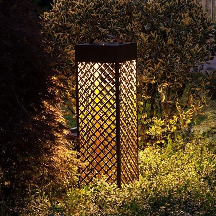 Steel Cylindrical Light Of Corten