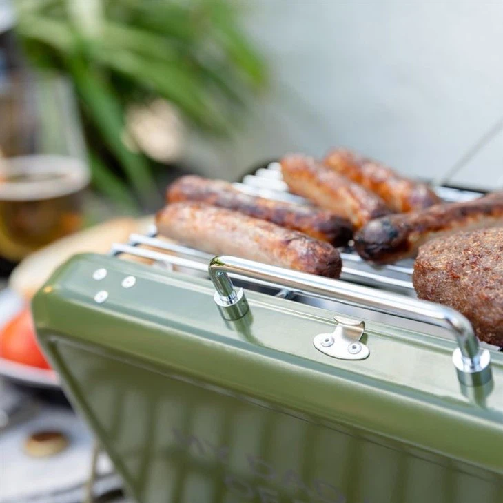 Suitcase Design Stainless Steel Charcoal BBQ