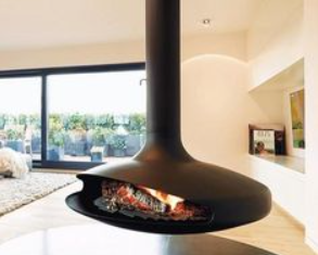 나무 숯 중단 벽난로